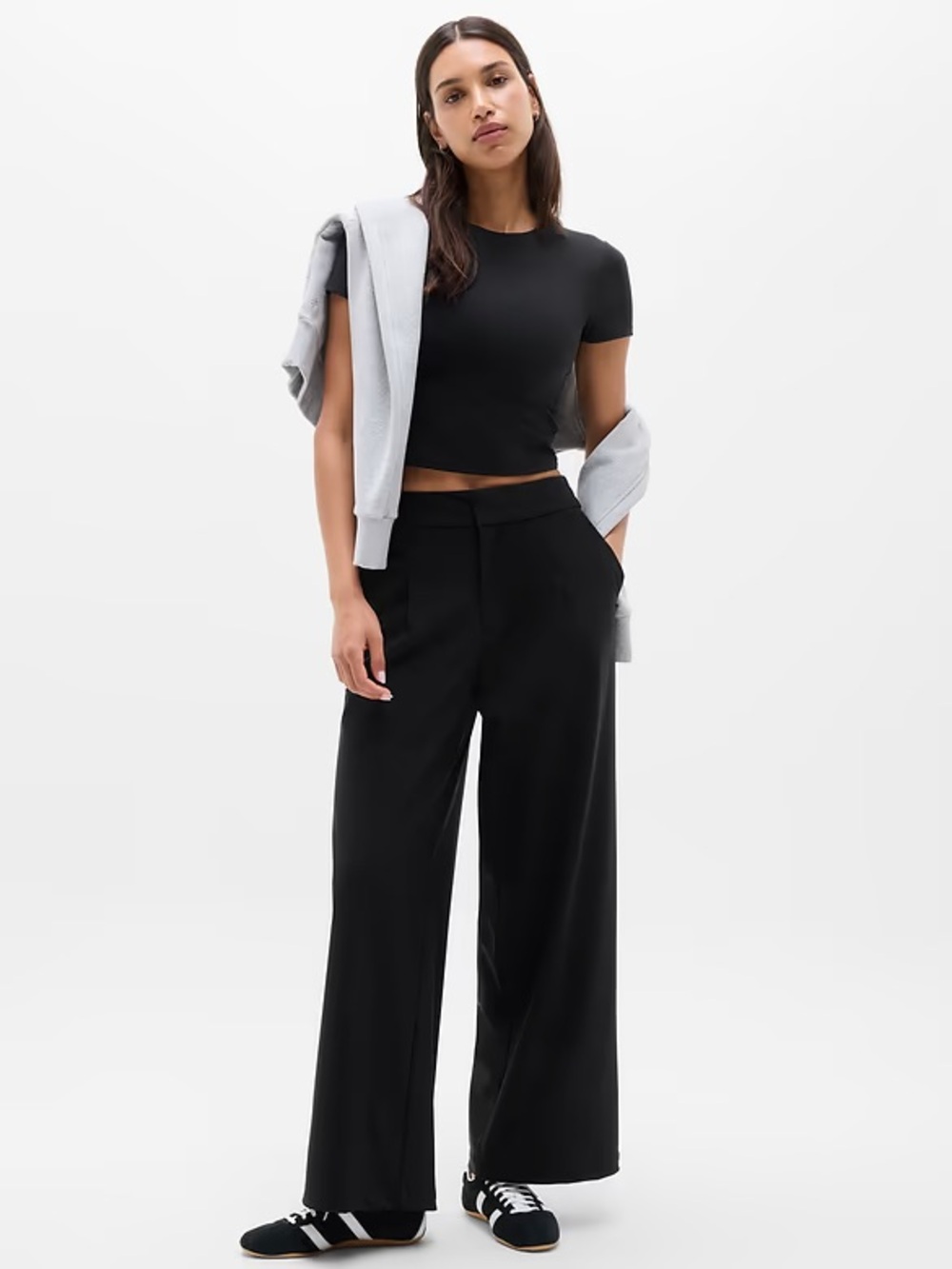 Black Wide-Leg Pants - Women